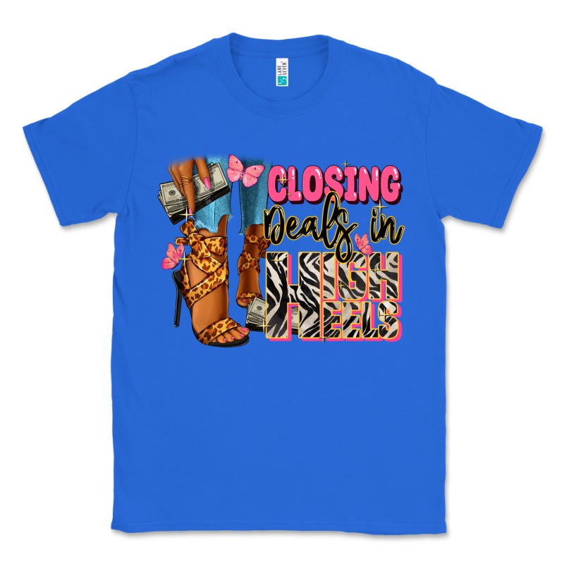 Closing Deals In High Heels Black Fashion Girl Classic Tee by RanaPortraitStore | Teevron