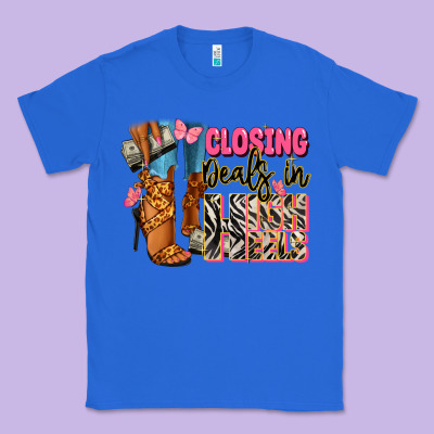 Closing Deals In High Heels Black Fashion Girl Classic Tee Designed By Ranaportraitstore