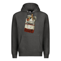 Charcoal Heather cowboy killers cigarette package Premium Hoodie - NancyCooperArtShop