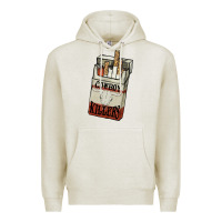 Oatmeal Heather cowboy killers cigarette package Premium Hoodie - NancyCooperArtShop