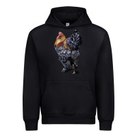Black Brahma Rooster Urban Hoodie - LillyAllenDesigns