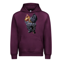 Mauve Wine Brahma Rooster Urban Hoodie - LillyAllenDesigns