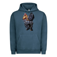 Pigment Midnight Navy Brahma Rooster Urban Hoodie - LillyAllenDesigns