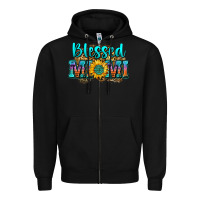 Black blessed mimi Zipper Hoodie - Zillion Design Studio
