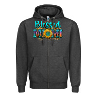 Charcoal Heather blessed mimi Zipper Hoodie - Zillion Design Studio