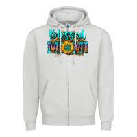 Dove Grey blessed mimi Zipper Hoodie - Zillion Design Studio