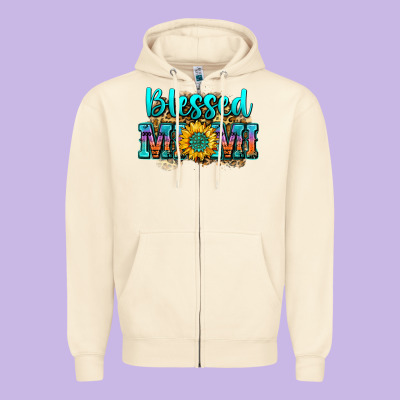 Blessed Mimi Zipper Hoodie Designed By Zillion Design Studio