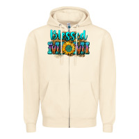 Sandshell blessed mimi Zipper Hoodie - Zillion Design Studio