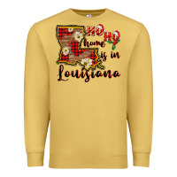 Antique Gold ho ho home is in louisiana Premium Sweatshirt - FaDigitalArtStudio