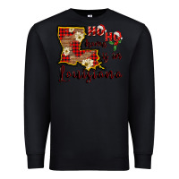 Black ho ho home is in louisiana Premium Sweatshirt - FaDigitalArtStudio