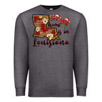 Charcoal Heather ho ho home is in louisiana Premium Sweatshirt - FaDigitalArtStudio