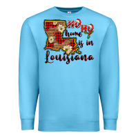Ocean Blue ho ho home is in louisiana Premium Sweatshirt - FaDigitalArtStudio