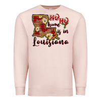 Pale Pink ho ho home is in louisiana Premium Sweatshirt - FaDigitalArtStudio