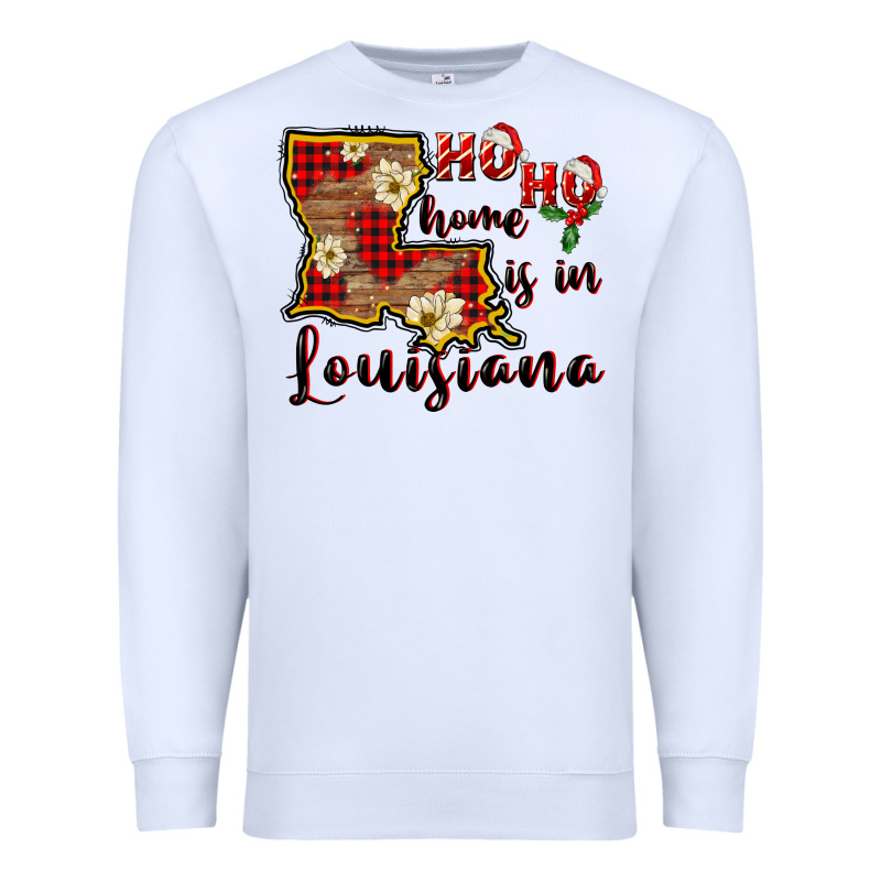 Ho Ho Home Is In Louisiana Premium Sweatshirt by FaDigitalArtStudio | Teevron