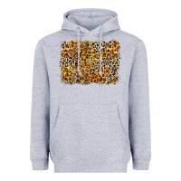 Heather Grey leopard background Heavyweight Hoodie - Zillion Design Studio