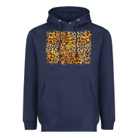 Navy leopard background Heavyweight Hoodie - Zillion Design Studio