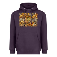 Plum leopard background Heavyweight Hoodie - Zillion Design Studio