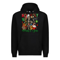 Black ho ho holy shit what a year christmas skeleton Premium Hoodie - Jasminsmagicworld