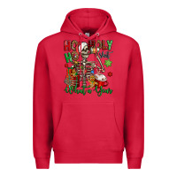 Cardinal ho ho holy shit what a year christmas skeleton Premium Hoodie - Jasminsmagicworld