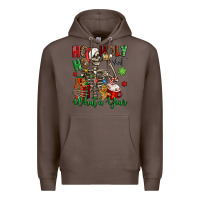 Coffee ho ho holy shit what a year christmas skeleton Premium Hoodie - Jasminsmagicworld