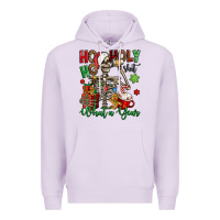 Lilac ho ho holy shit what a year christmas skeleton Premium Hoodie - Jasminsmagicworld