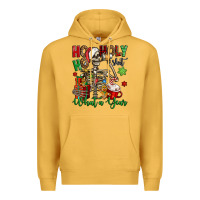 Mustard ho ho holy shit what a year christmas skeleton Premium Hoodie - Jasminsmagicworld