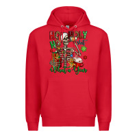 Red ho ho holy shit what a year christmas skeleton Premium Hoodie - Jasminsmagicworld