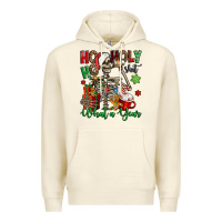 Sandshell ho ho holy shit what a year christmas skeleton Premium Hoodie - Jasminsmagicworld