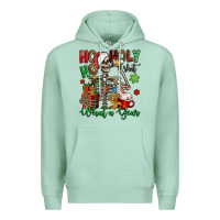 Seafoam ho ho holy shit what a year christmas skeleton Premium Hoodie - Jasminsmagicworld