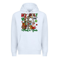 White ho ho holy shit what a year christmas skeleton Premium Hoodie - Jasminsmagicworld