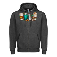 Australian Shepherd Dog Coffee Cups Zipper Hoodie | Teevron