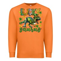 Lucky Saurus St.patricks Day Premium Sweatshirt | Teevron