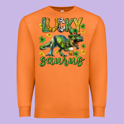 Lucky Saurus St.patricks Day Premium Sweatshirt Designed By Neo Western