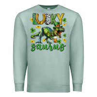 Seafoam Lucky saurus st.patricks day Premium Sweatshirt - Neo Western