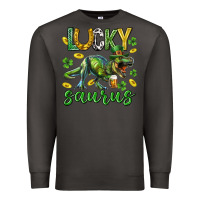 Smoke Lucky saurus st.patricks day Premium Sweatshirt - Neo Western