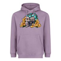Lavender skull with sunflowers Heavyweight Hoodie - RanaPortraitStore
