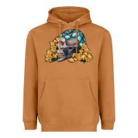 Meerkat skull with sunflowers Heavyweight Hoodie - RanaPortraitStore