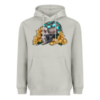 Moon Dust skull with sunflowers Heavyweight Hoodie - RanaPortraitStore
