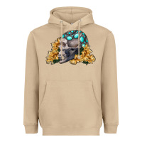 Mushroom skull with sunflowers Heavyweight Hoodie - RanaPortraitStore