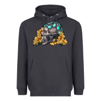 Smoke skull with sunflowers Heavyweight Hoodie - RanaPortraitStore