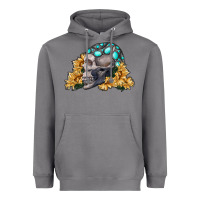 Storm skull with sunflowers Heavyweight Hoodie - RanaPortraitStore