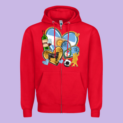 Zipper Hoodie argentina  hearts