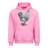 Fuchsia Pink Brahma Chicken Urban Hoodie - LillyAllenDesigns