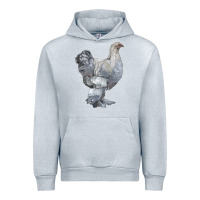 Heather Grey Brahma Chicken Urban Hoodie - LillyAllenDesigns