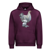 Mauve Wine Brahma Chicken Urban Hoodie - LillyAllenDesigns