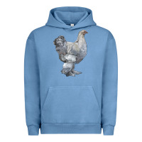 Pigment Pebble Blue Brahma Chicken Urban Hoodie - LillyAllenDesigns