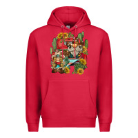 Cardinal western gnome truck cactus sunflower Premium Hoodie - BarkalooDesign