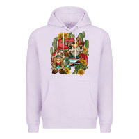 Lilac western gnome truck cactus sunflower Premium Hoodie - BarkalooDesign