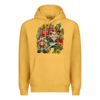Mustard western gnome truck cactus sunflower Premium Hoodie - BarkalooDesign