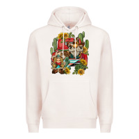 Pale Pink western gnome truck cactus sunflower Premium Hoodie - BarkalooDesign